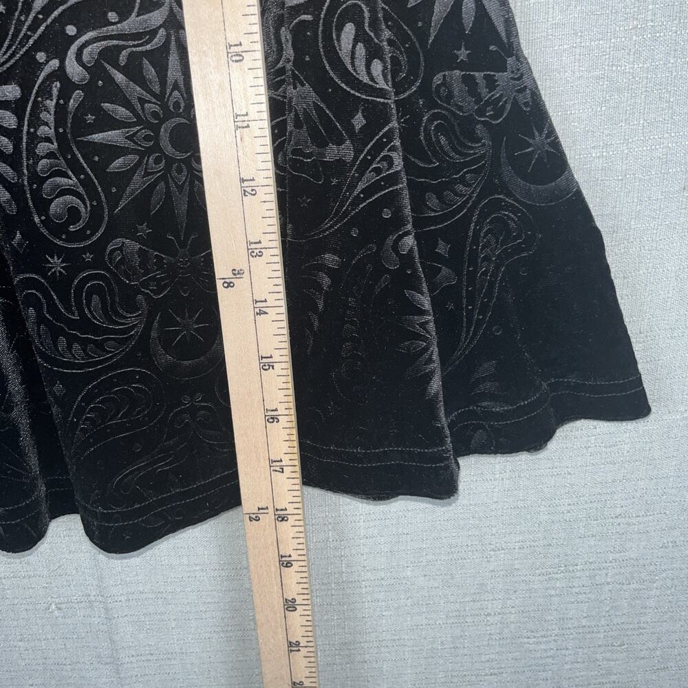 Kill Star Size XS Womens Velvet Whimsigoth Witchy Goth Fairy Grunge Mini Skirt - Picture 4 of 6